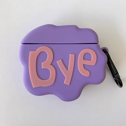 AirPod 2 Case 3D HI BYE Cloud Letter Cartoon Soft Silicone Wireless Earphone Cases For Apple Airpods Case Cute Cover